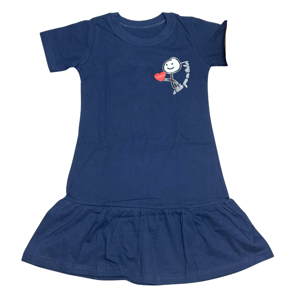 Vestido Infantil “É tudo que eu tenho” – Azul Marinho