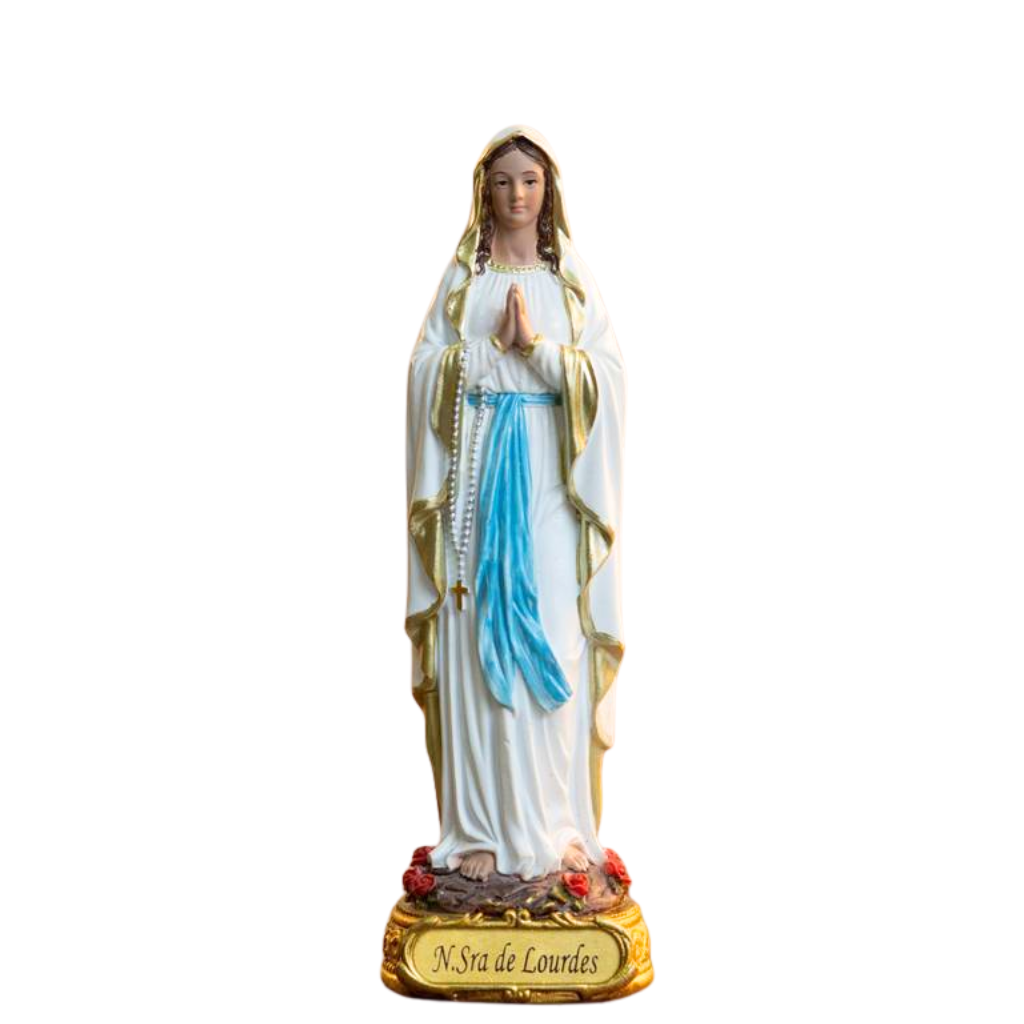 N.Sra de Lourdes 13cm Resina