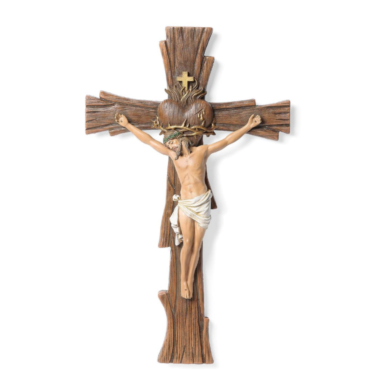 Crucifijo Sagrado Corazón de Jesús 33 cm