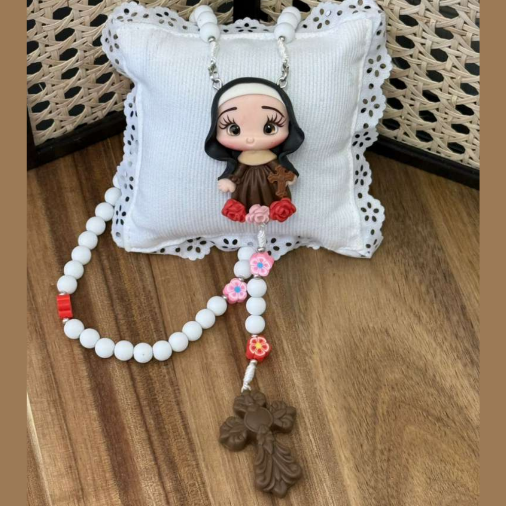 Terço Santa Teresinha – Branco Fosco