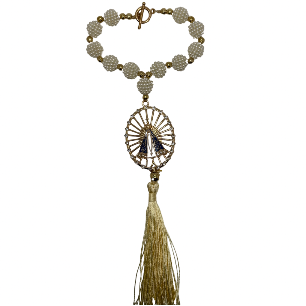 Car Stylized Pearls Our Lady of Aparecida Tenacity