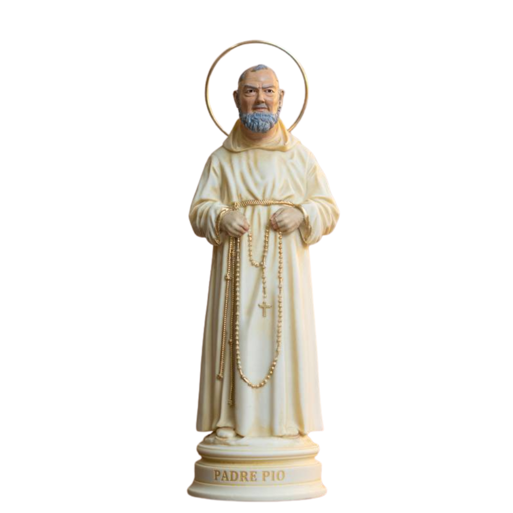 Saint Padre Pio Ivory 25 cm Resin