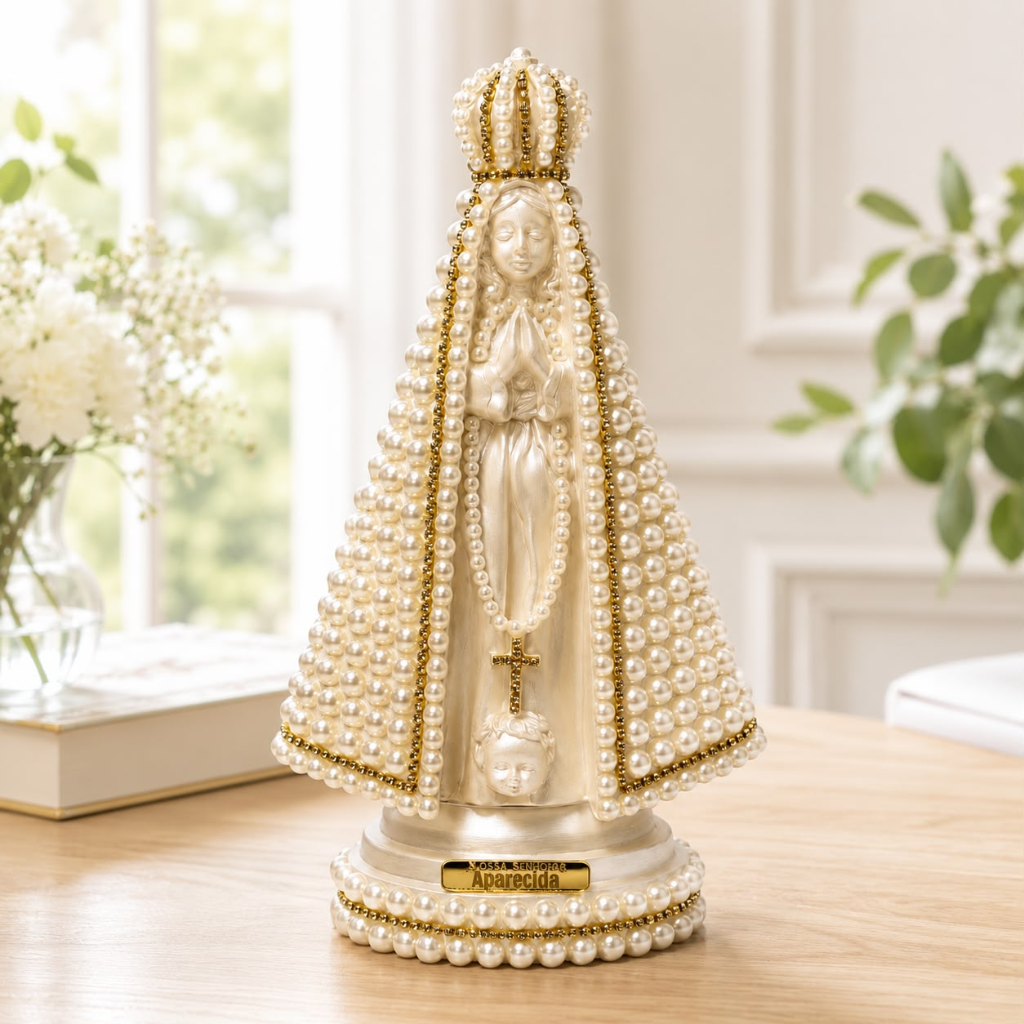 Nossa Senhora Aparecida Perolada 22cm