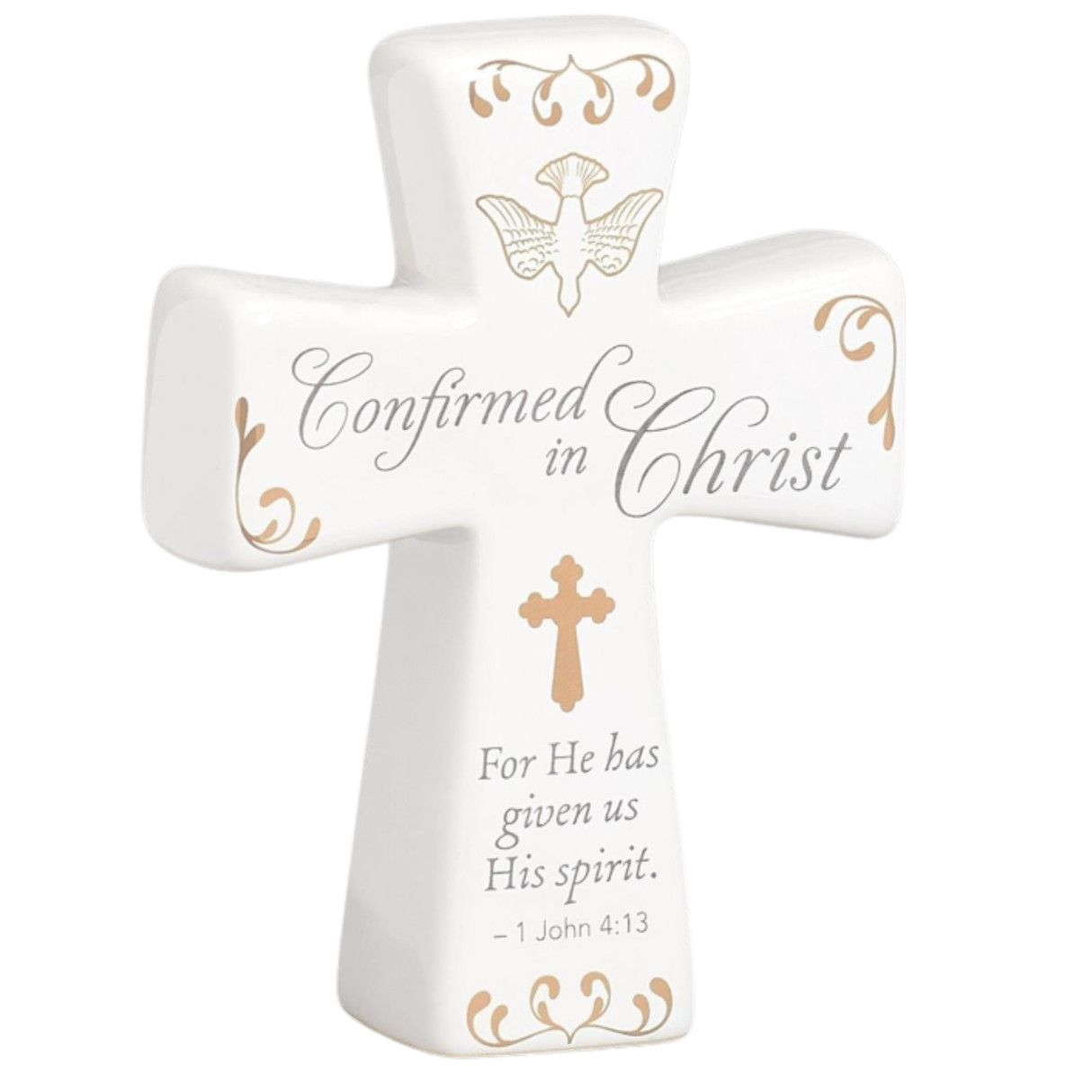 Cruz de Confirmación de Cerámica de 11,4 cm
