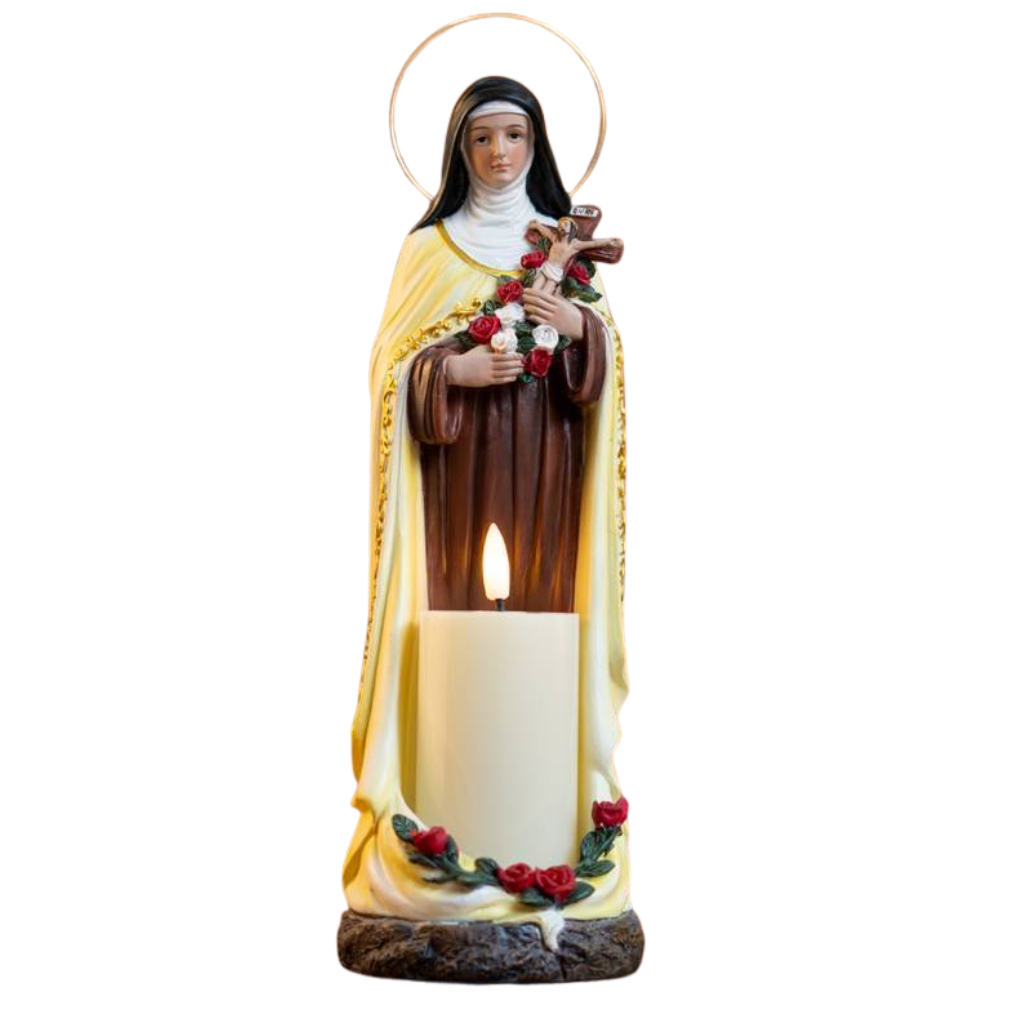 Saint Therese with Candle 30cm Resin