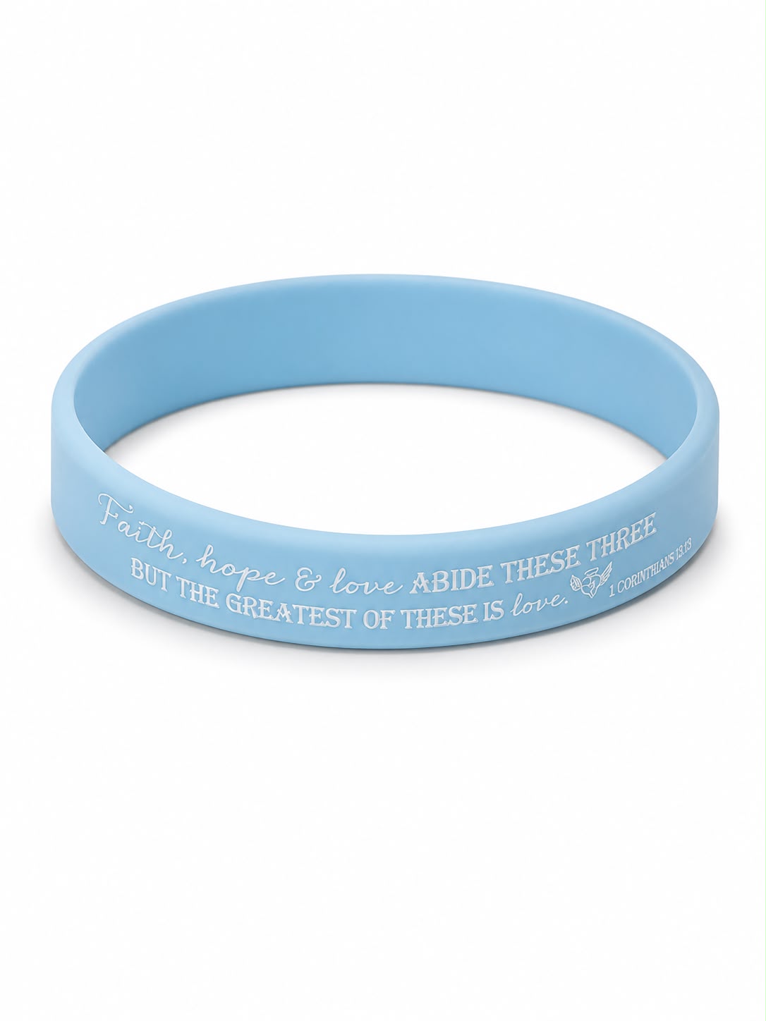 Pulseira de Silicone (Azul Claro) – Faith, Hope & Love
