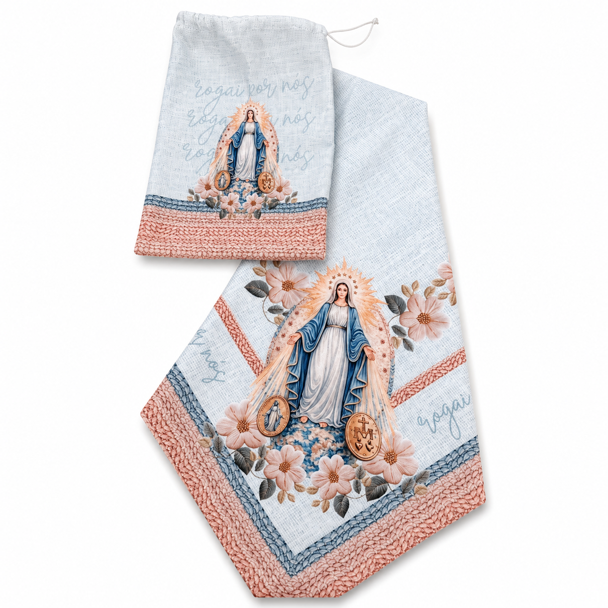 Stylized Our Lady of Graces Scarf