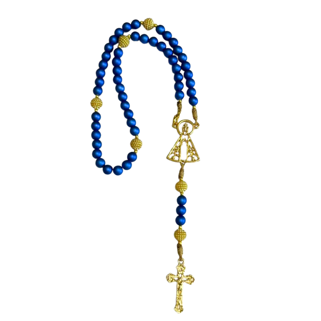 Terço Nossa Senhora Aparecida – Azul Royal