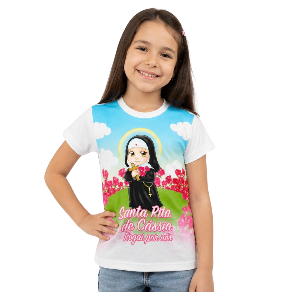 Camiseta Infantil Santa Rita de Cássia