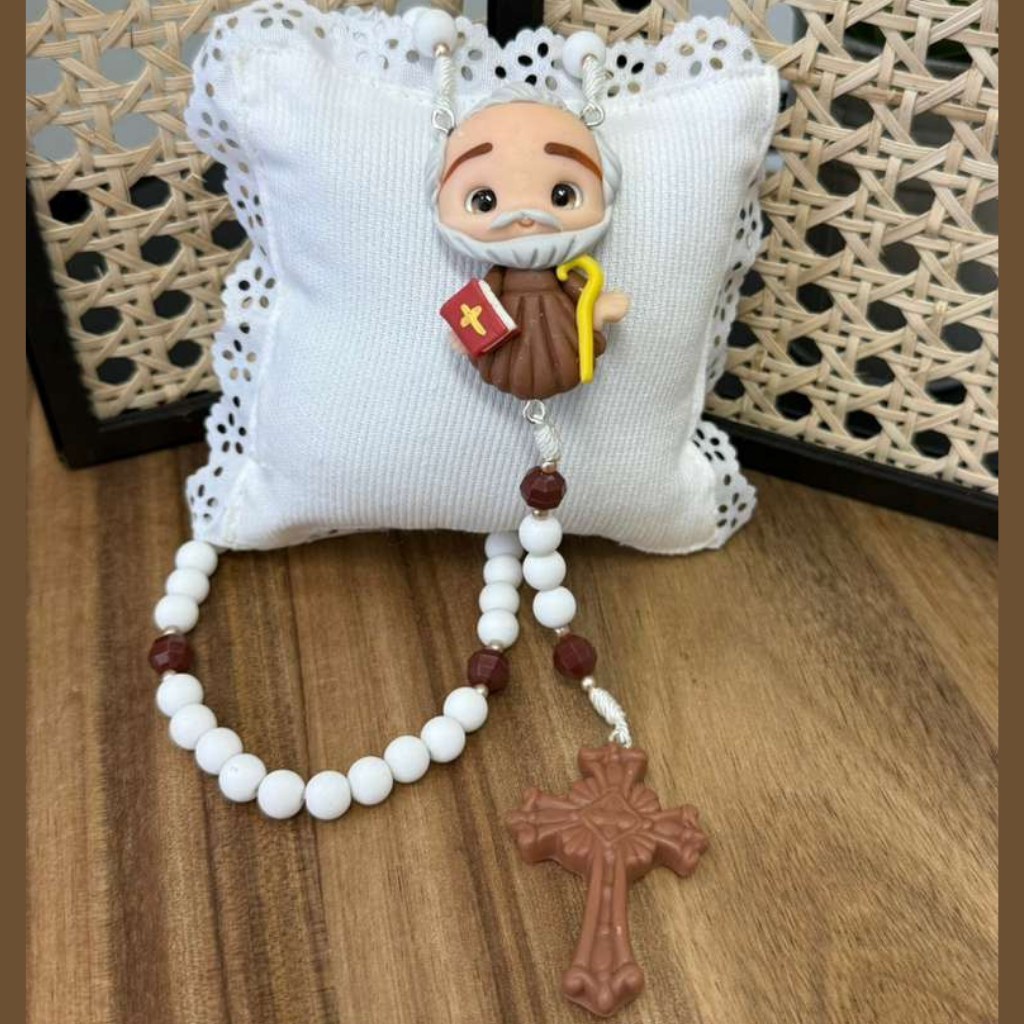 Terço São Bento – Branco