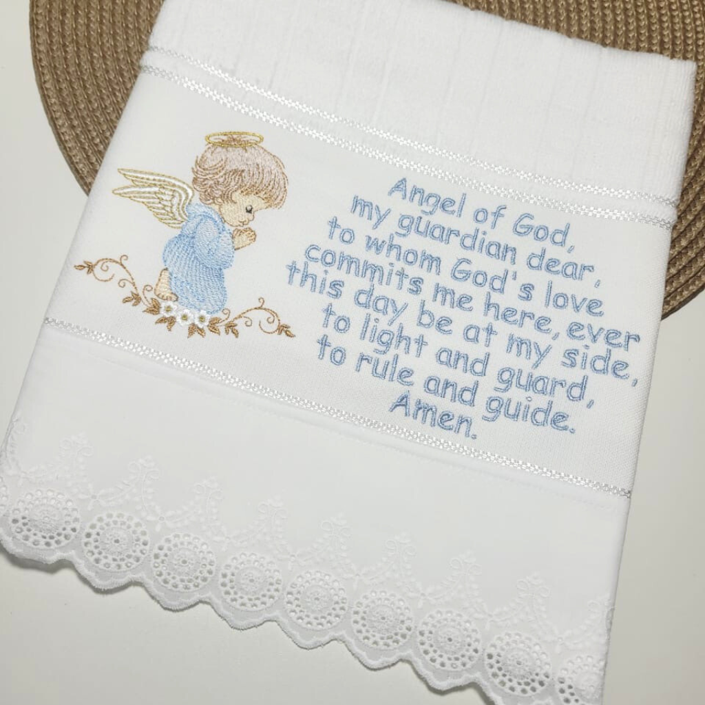 Toalha Lavabo – Angel of God - Azul