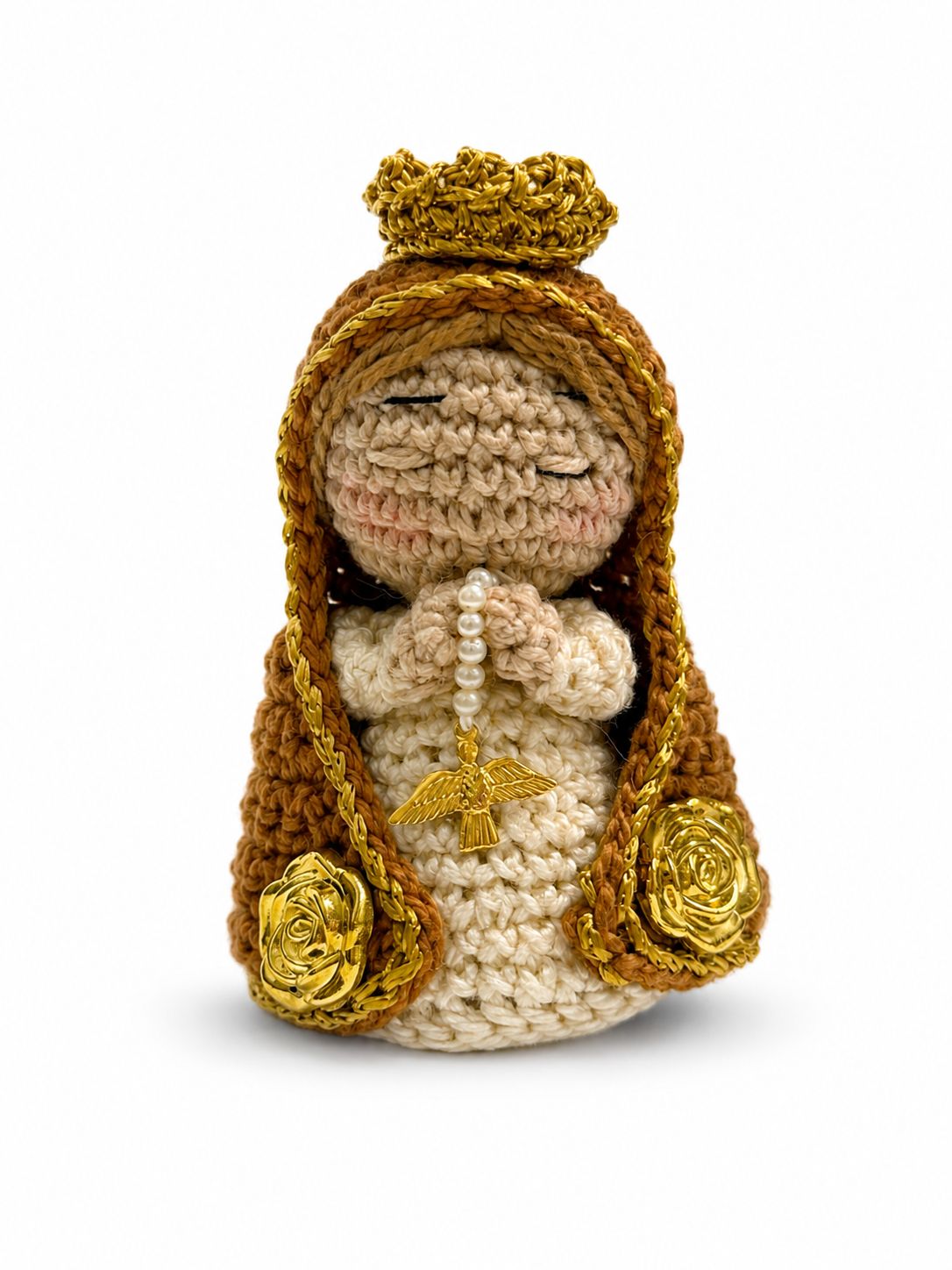 Mini Santinha - Marrom - 9cm