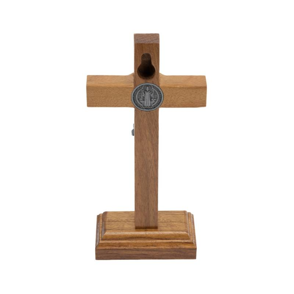 Crucifixo De Madeira São Bento 12cm