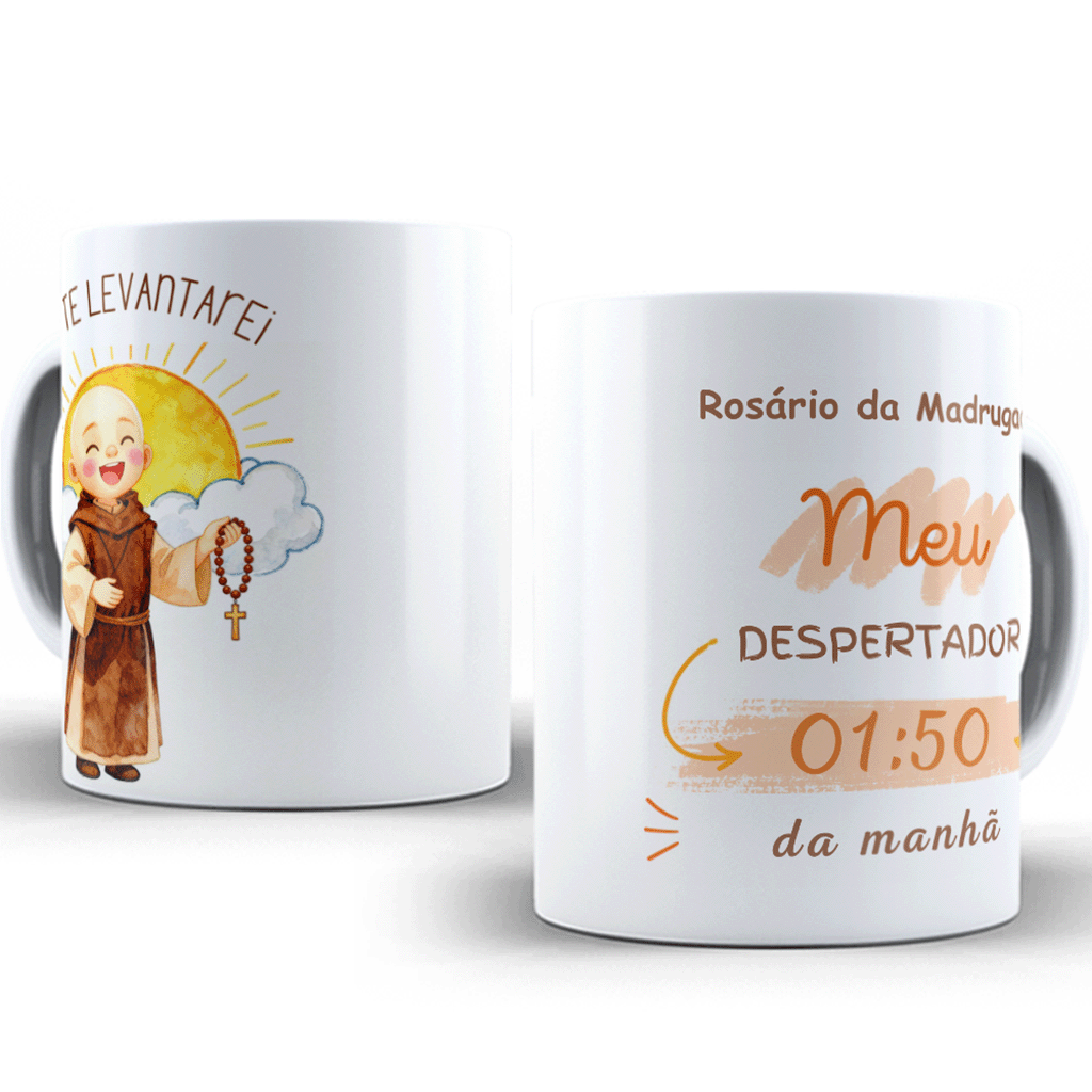 Caneca Rosário da Madrugada – Meu Despertador 01:50 da Manhã – 11oz