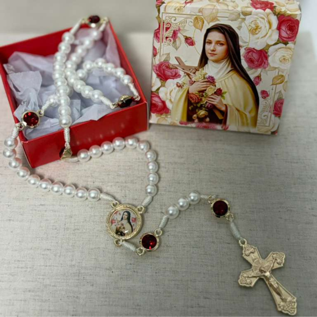 Saint Thérèse Rosary (red)