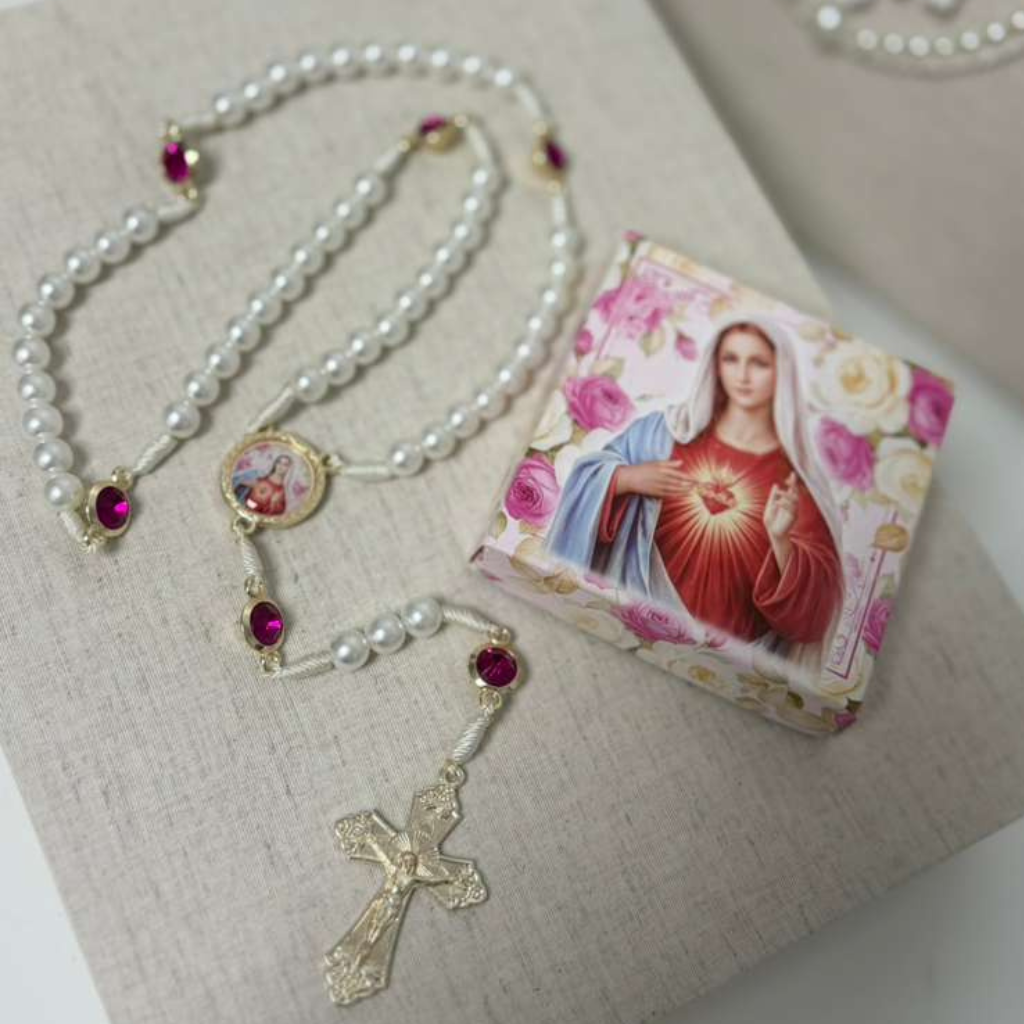 Immaculate Heart of Mary Rosary (pink)