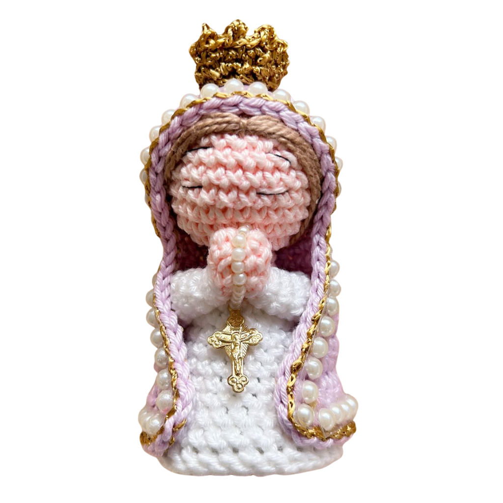 Mini Santinha - 11cm - Crochê