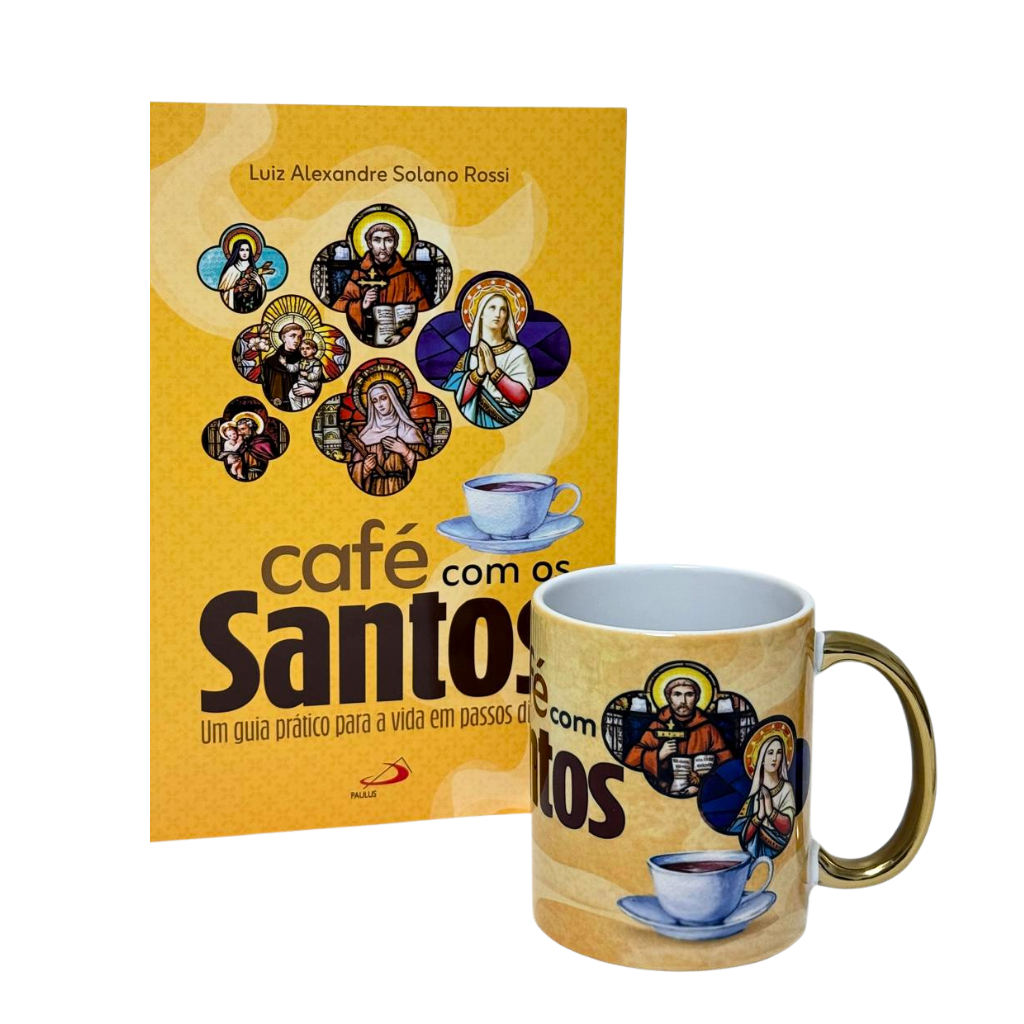 Kit Devocional Café con los Santos - Libro + Taza