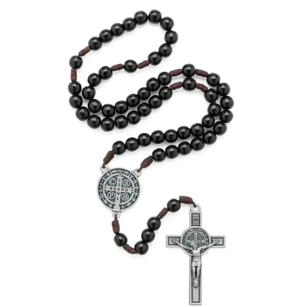 Terço De São Bento Madeira Preta