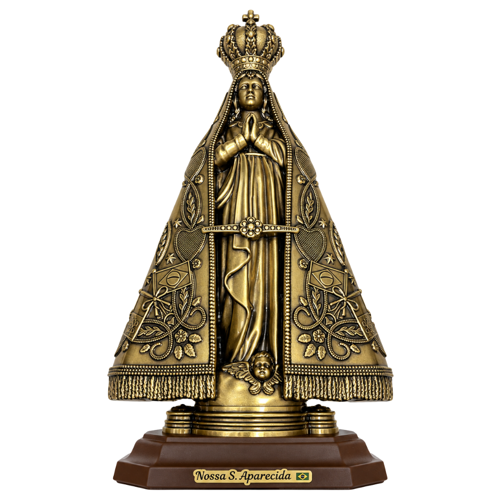 Adorno Nossa Senhora Aparecida com Base - 33cm