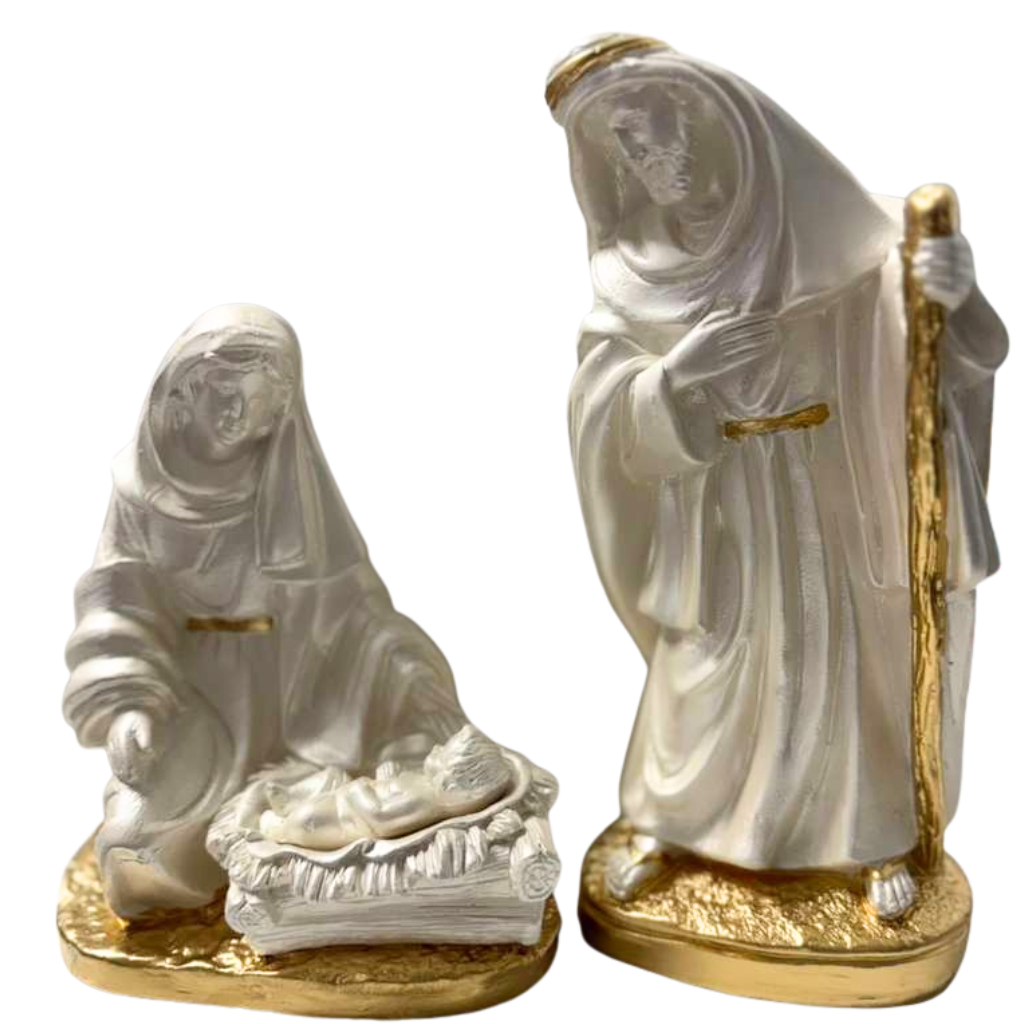 Nativity Scene of Jesus, Mary, and Joseph (3 Pieces)
