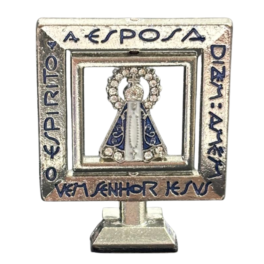 Adorno Painel de Carro Aparecida-Prata