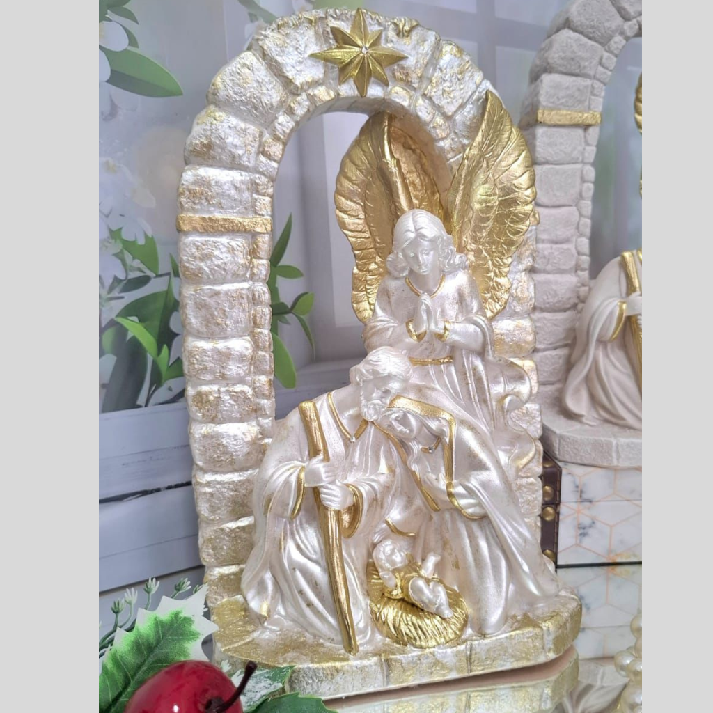 Nativity Scene with Angel - 30cm