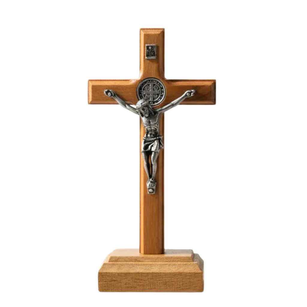 Crucifixo De Madeira São Bento 12cm