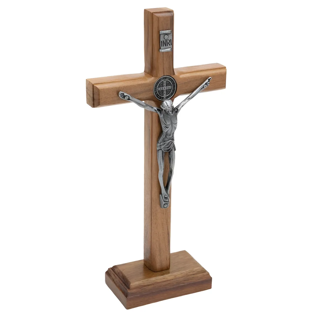 Crucifixo Madeira São Bento 19cm