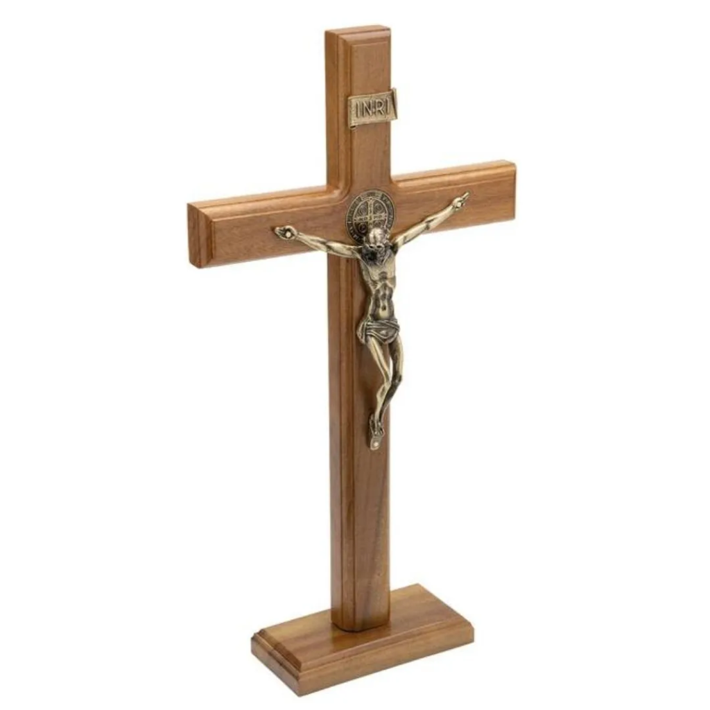 Crucifixo Madeira São Bento 40cm