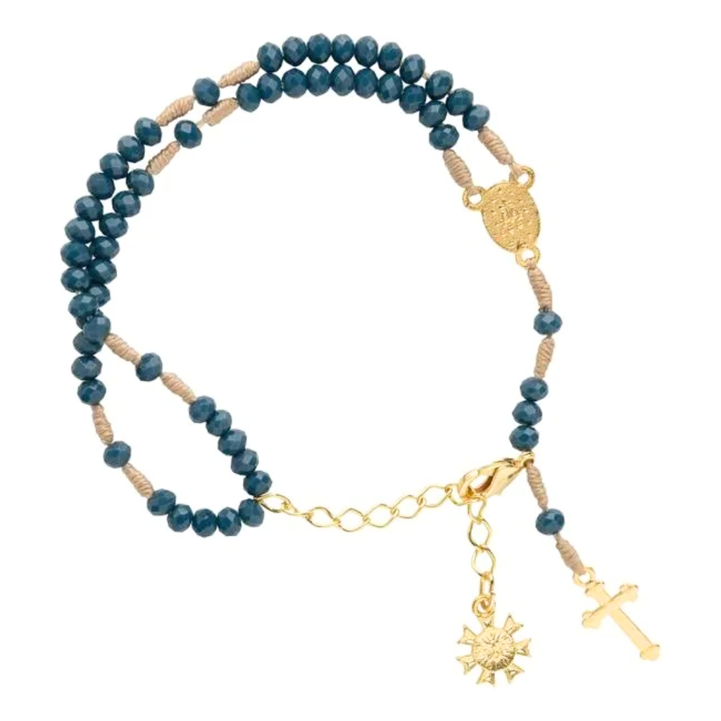 Pulseira Terço Nossa Senhora Das Graças Cristal