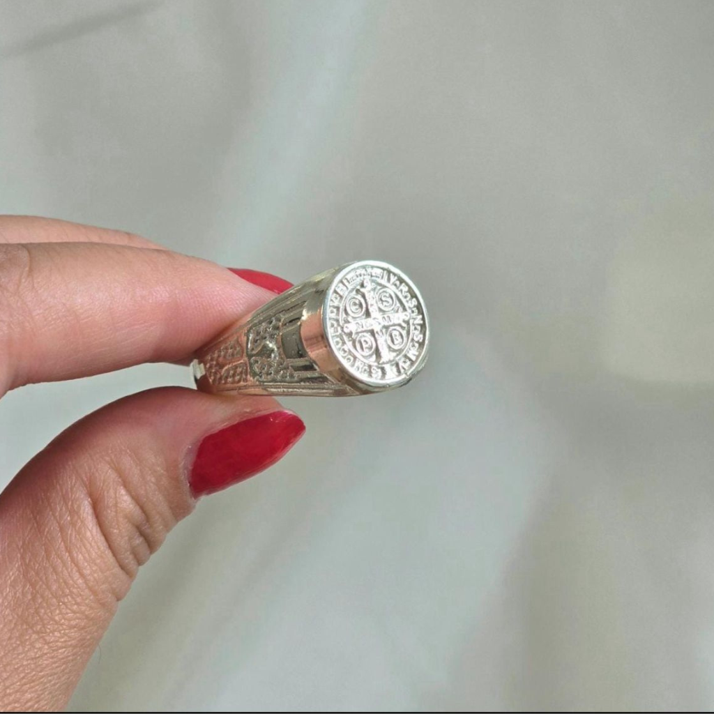 Anel Medalha de São Bento – Prata 925