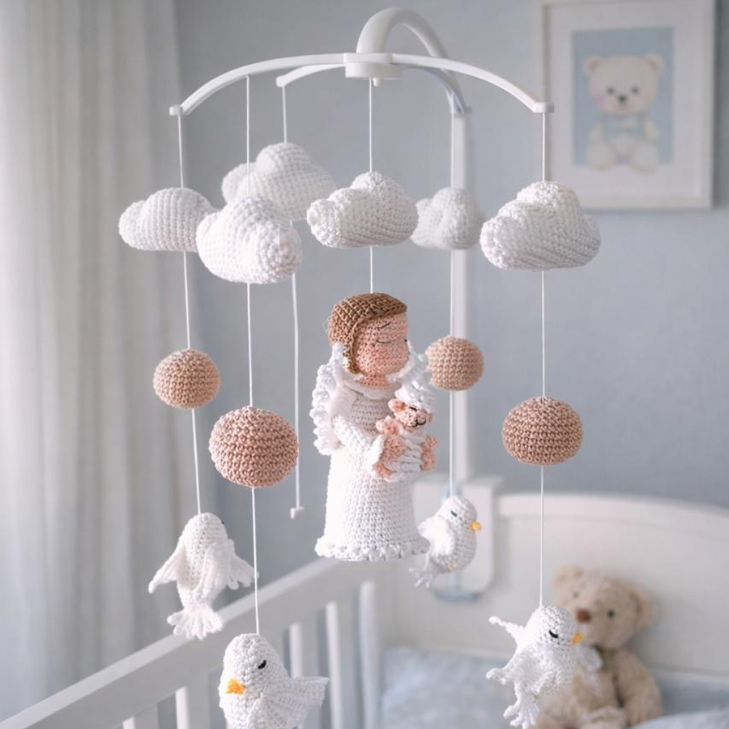 Crib Mobile – Little Angel with Holy Spirit