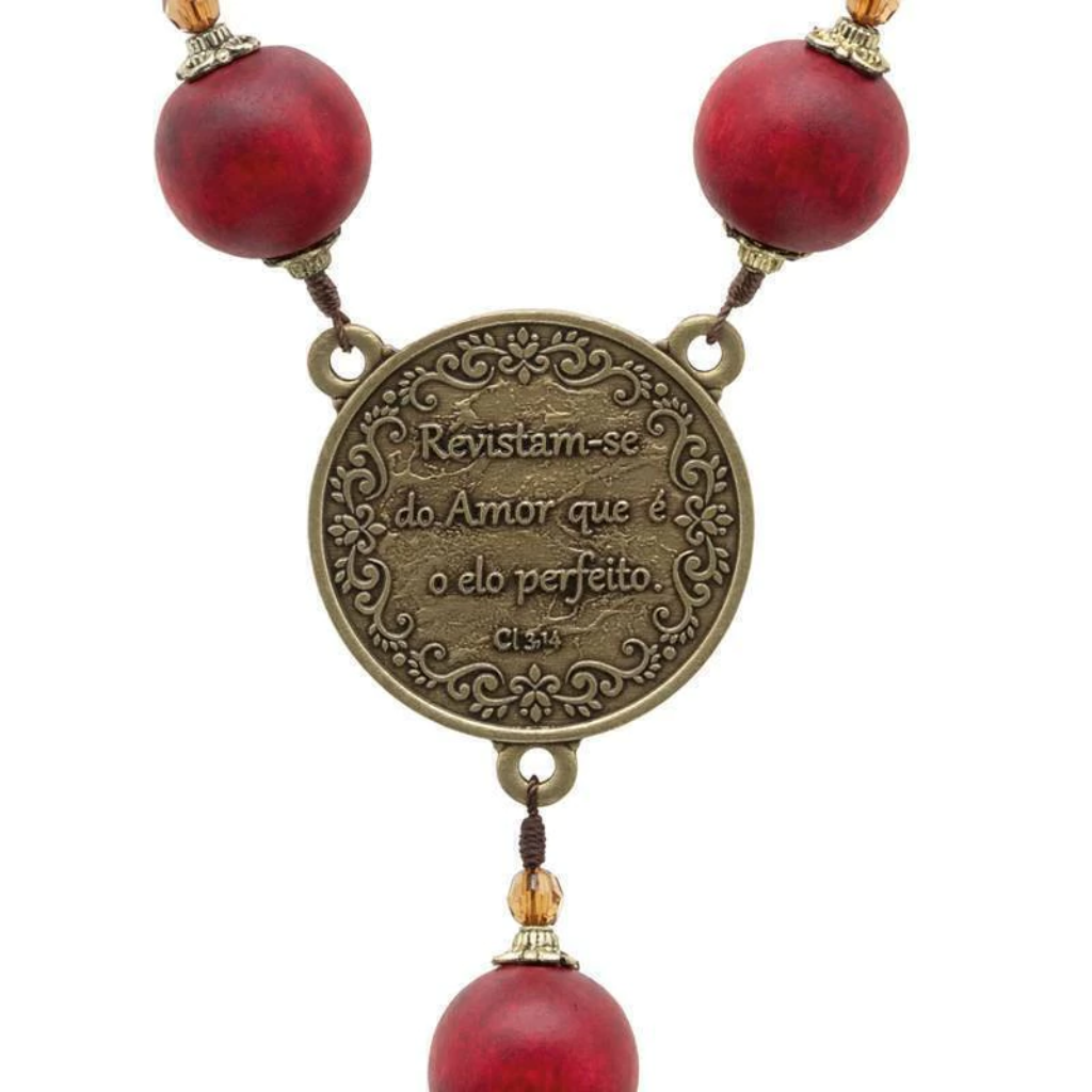 Sacred Family Door Rosary in Imbuia Wood