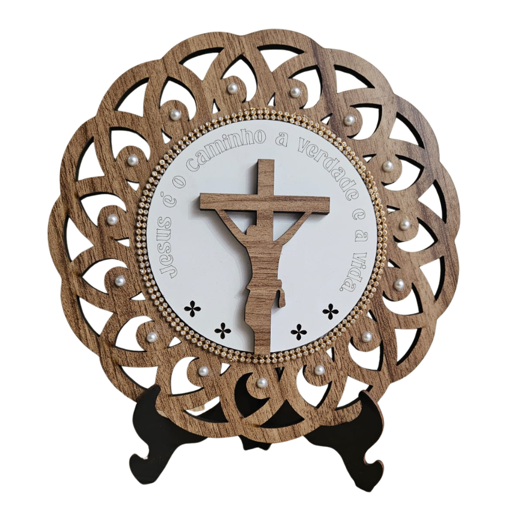 Mandala decorativo de Jesús Crucificado