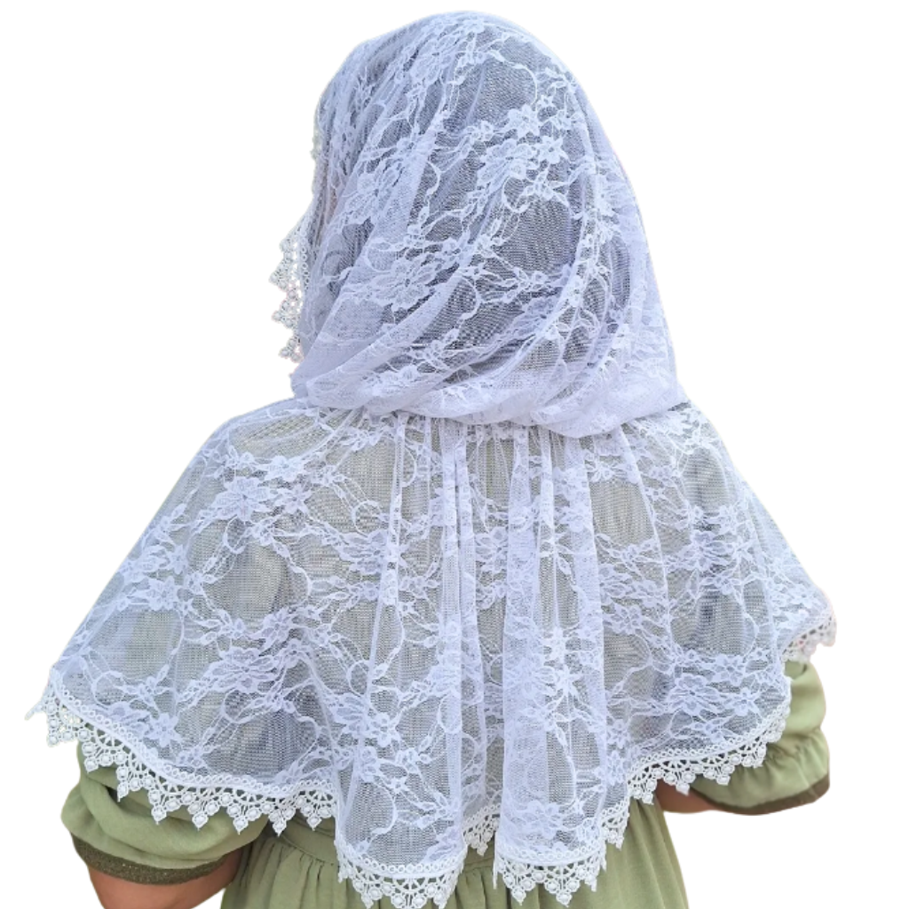 White Veil with Hood of Our Lady of Fatima