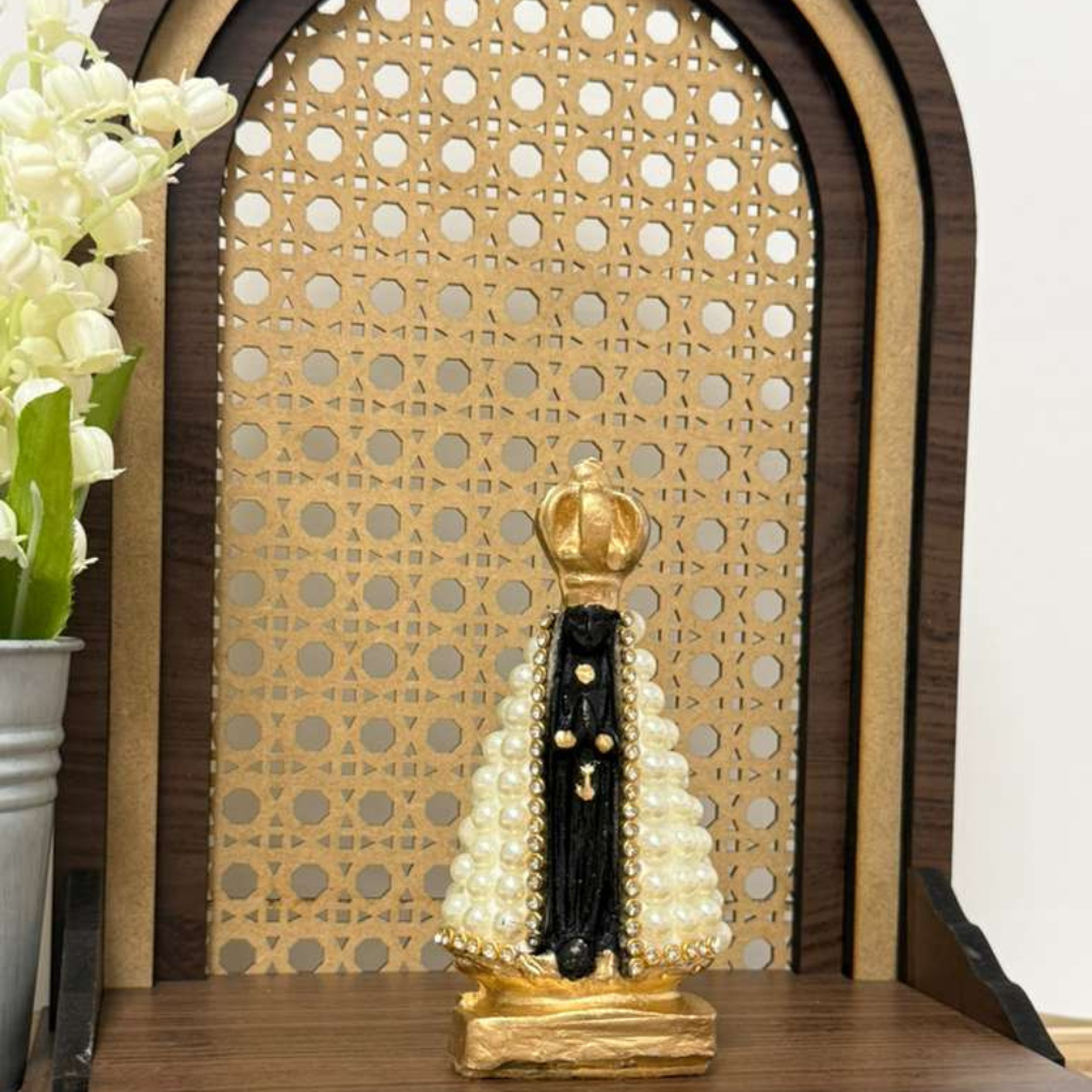 Our Lady of Aparecida Black with Gold - 10cm