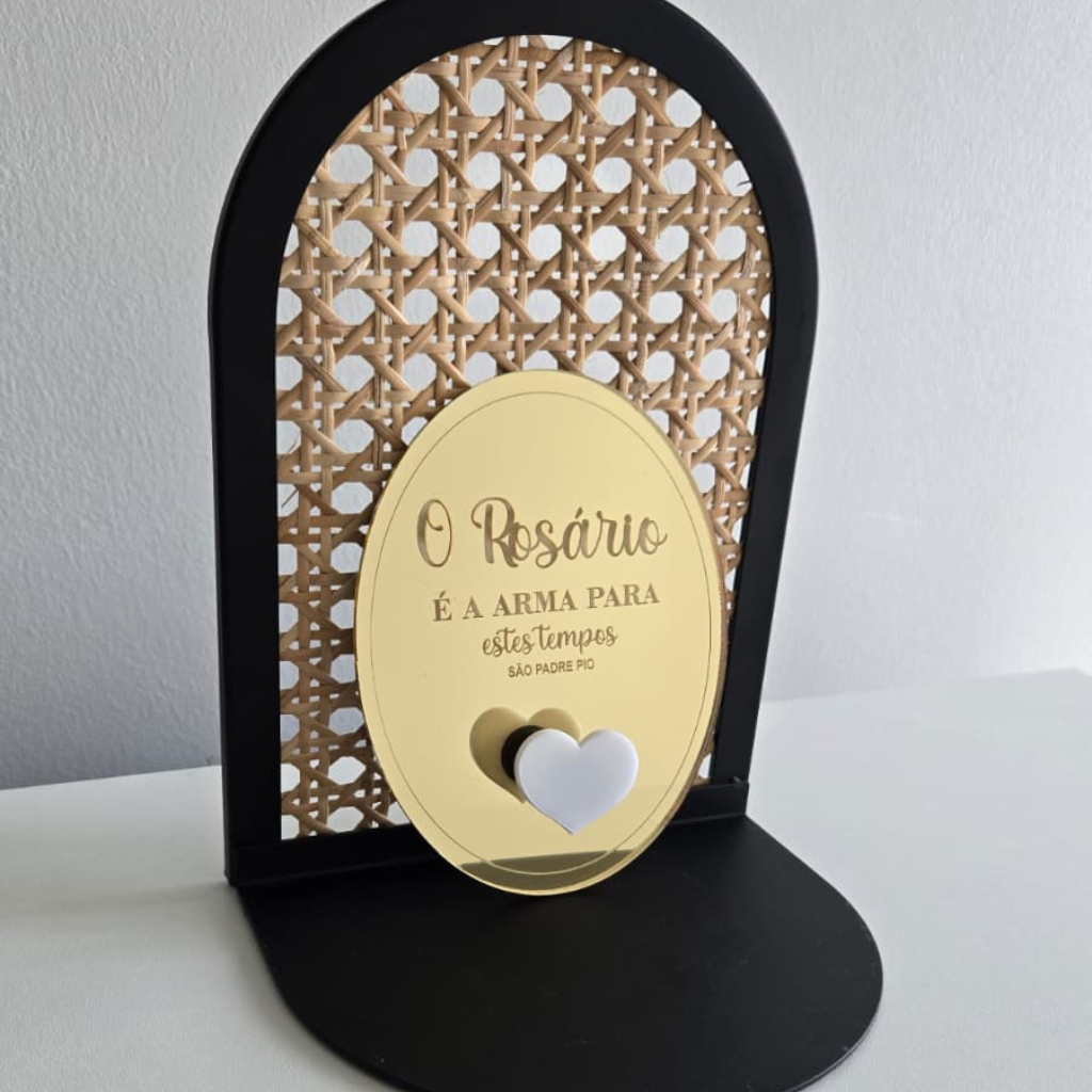 Rosary Holder “The Rosary is the weapon for these times” – Gold
