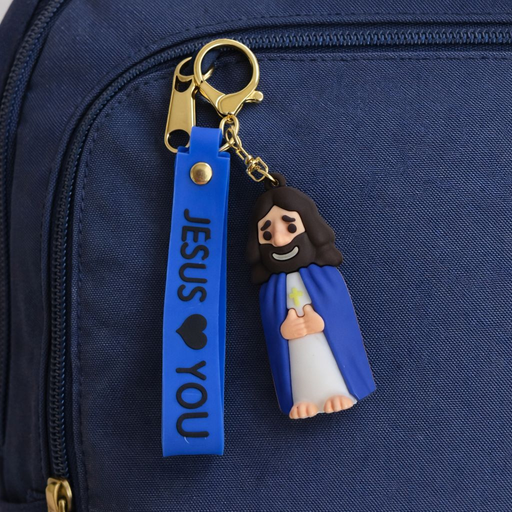 Chaveiro Jesus Loves You - Azul