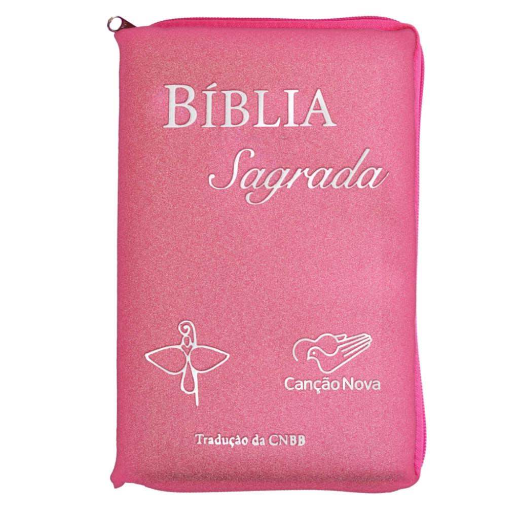 Traducción Oficial de la Santa Biblia CNBB - Lujo con Cremallera Rosa