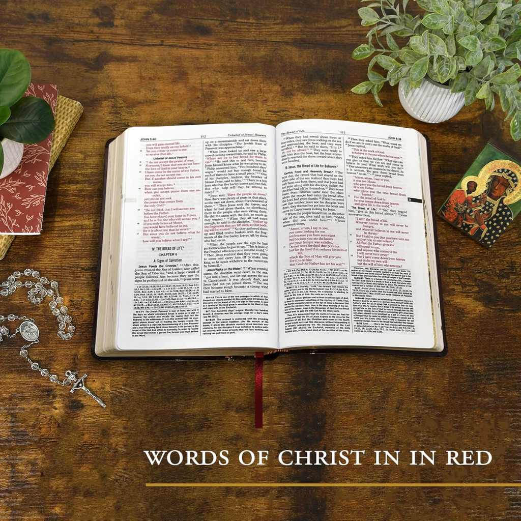 New Catholic Bible Medium Print Dura Lux (Burgundy)