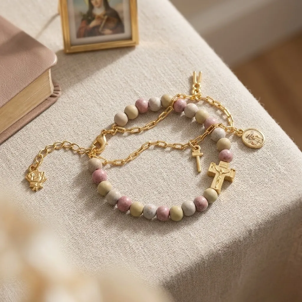 Pulsera Nuestra Señora de La Salette Dorada