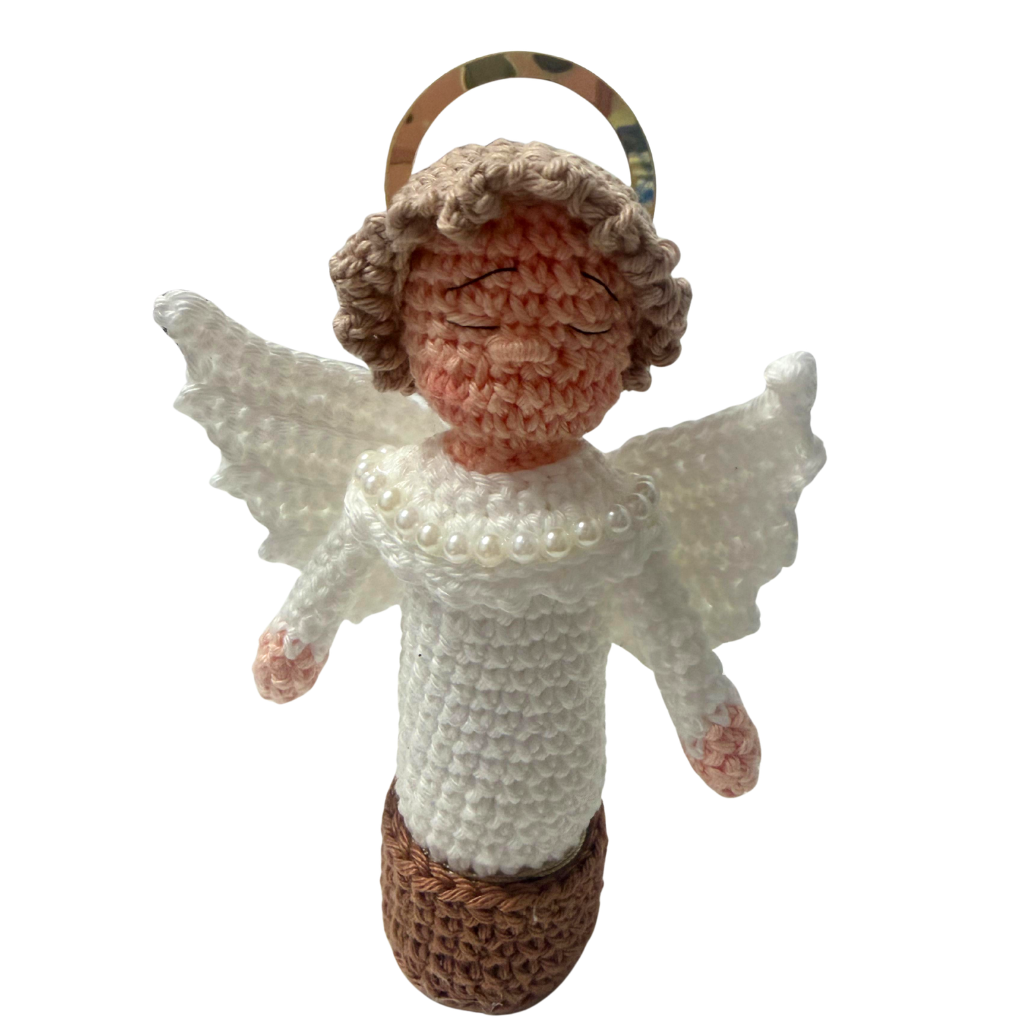 Anjo da Guarda em Crochê Porta-Terço