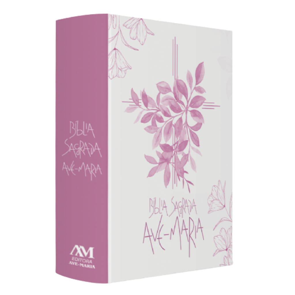 Holy Bible Ave Maria - Floral Cover - Pink