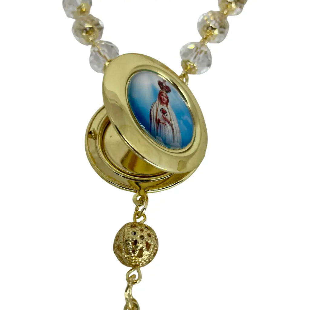 Terço Nossa Senhora De Fátima Cristal