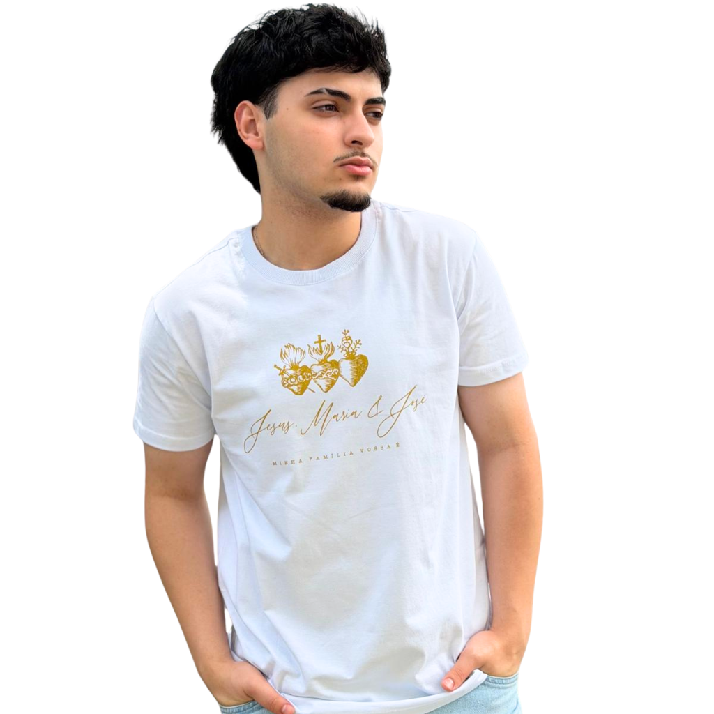 Jesus, Mary, and Saint Joseph T-Shirt - White