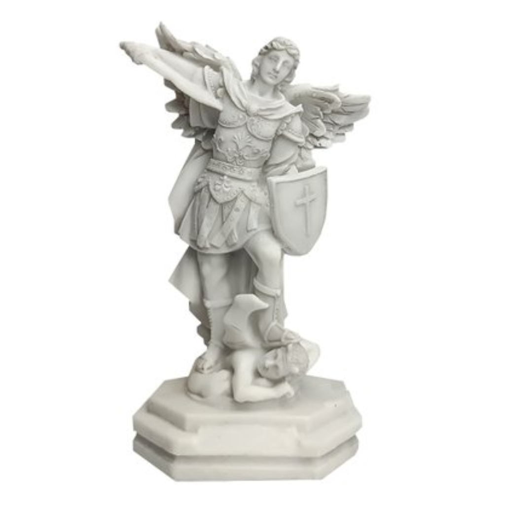 Imagem de São Miguel Arcanjo de Mármore - 17 cm