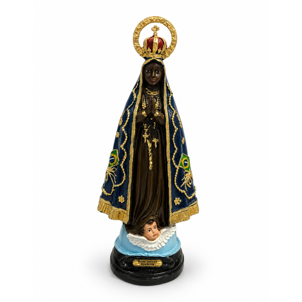 Nossa Senhora Aparecida - 22 cm - Modelo Italiano de Resina