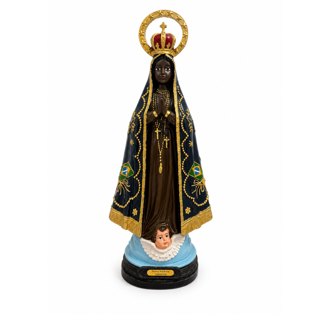 Nossa Senhora Aparecida - 42 cm - Modelo Italiano de Resina Nacional
