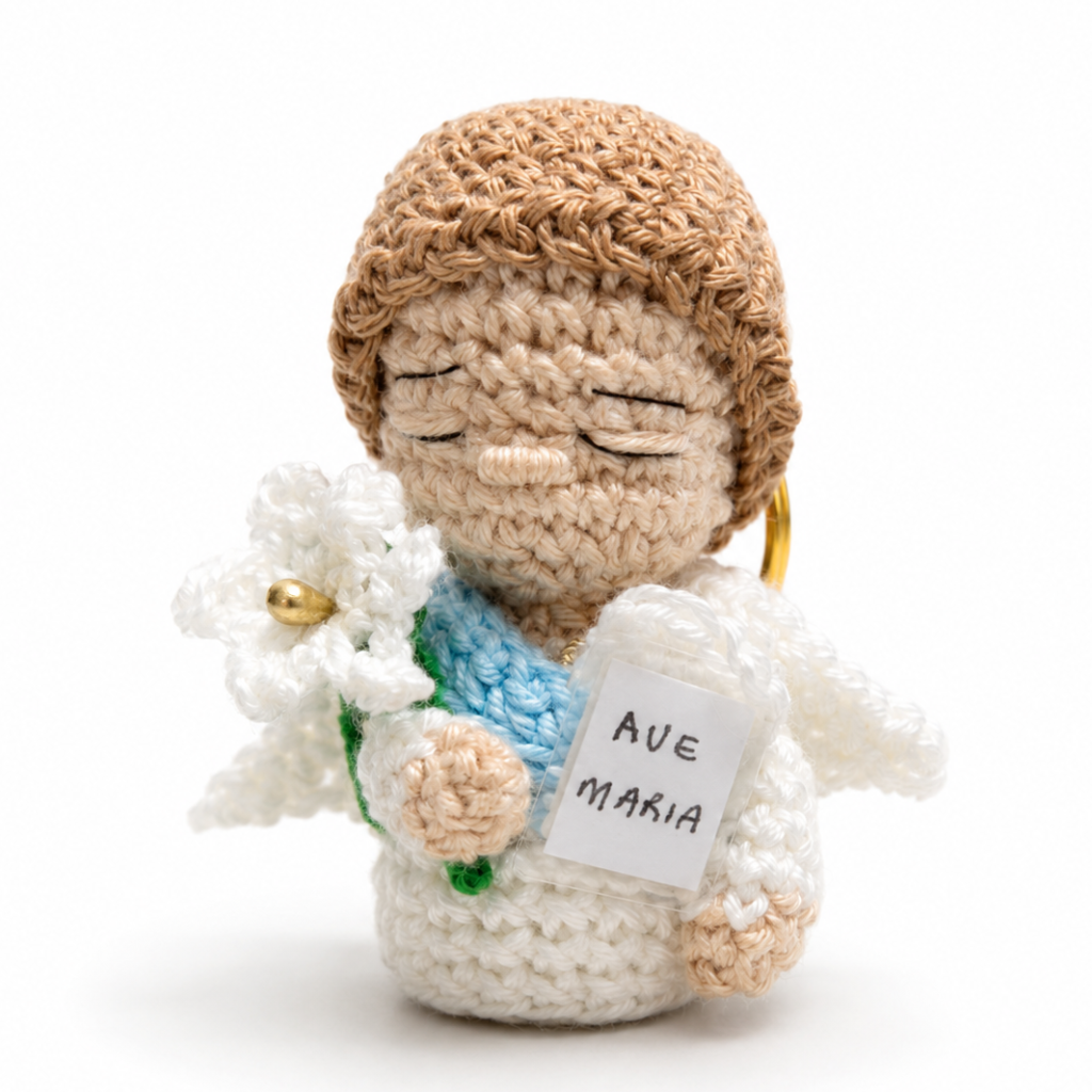 Chaveiro São Gabriel Arcanjo - 7cm - Croche